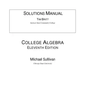 Solution Manual For College Algebra, 11th Edition