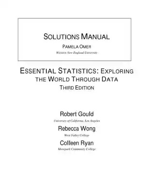 Solution Manual for Essential Statistics, 3rd Edition