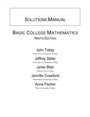 Solution Manual for Basic College Mathematics, 9th Edition