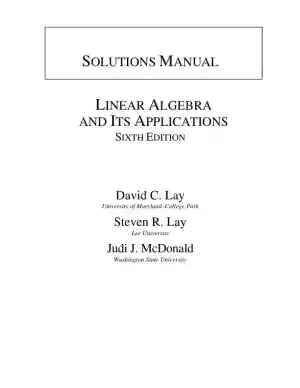 Solution Manual for Linear Algebra, 6th Edition