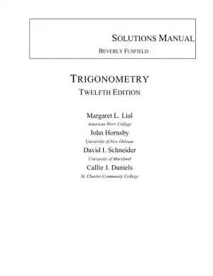 Solution Manual for Trigonometry, 12th Edition