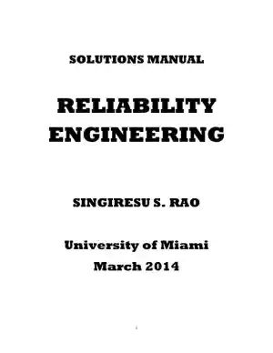 Solution Manual for Reliability Engineering, 1st Edition