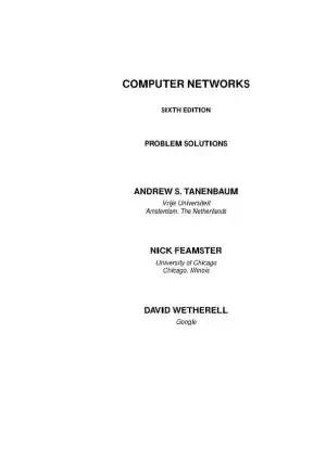 Solution Manual for Computer Networks, 6th Edition