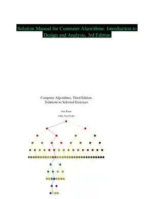 Solution Manual for Computer Algorithms: Introduction to Design and Analysis, 3rd Edition