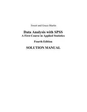 Solution Manual for Data Analysis with SPSS: A First Course in Applied Statistics, 4th Edition