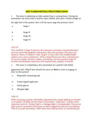 HESI Fundamentals Proctored Exam With Answers (6 Solved Questions)
