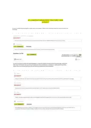 ATI Leadership Proctored Exam with Answers (60 Solved Questions)