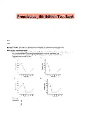 Precalculus , 5th Edition Test Bank