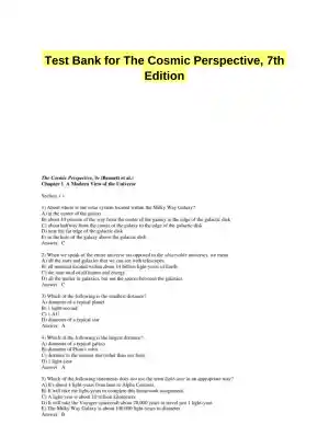 Test Bank for The Cosmic Perspective, 7th Edition