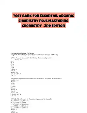 Test Bank for Essential Organic Chemistry Plus Mastering Chemistry , 3rd Edition