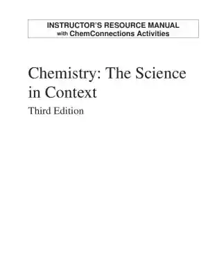 Lecture Notes for Chemistry: The Science in Context, 3rd Edition
