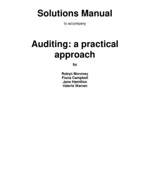 Auditing : A Practical Approach, Canadian Edition Solution Manual