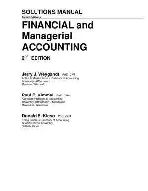 Solution Manual for Financial Accounting, 3rd Edition
