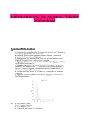 Mathematical Statistics With Applications, 7th Edition Solution Manual