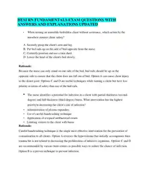 HESI RN Fundamentals Practice Exam With Answers (75 Solved Questions)