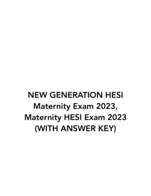 2023 HESI Maternity Practice Exam With Answers (14 Solved Questions)