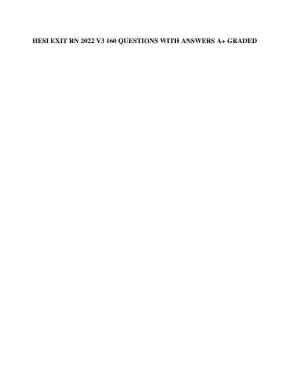 2022 HESI RN Cardiovascular Exit Exam Version 3 With Answers (160 Solved Questions)