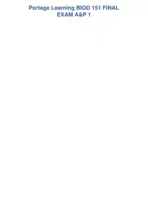 BIOD151 Anatomy and Physiology Final Exam With Answers (23 Solved Questions)