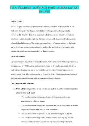 2023 IHUMAN Clinical Analysis Case Study With Answers (8 Solved Questions)