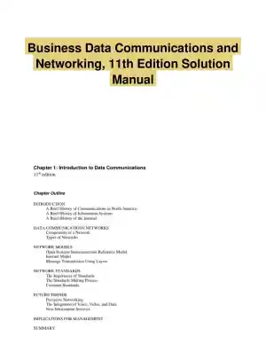 Business Data Communications and Networking, 11th Edition Solution Manual