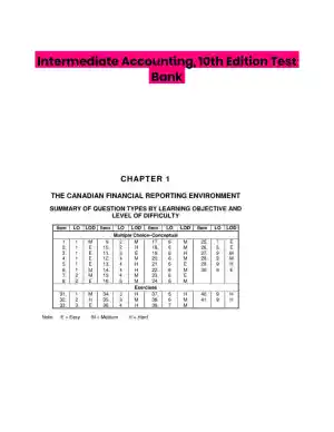Intermediate Accounting, 10th Edition Test Bank