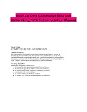 Business Data Communications and Networking, 12th Edition Solution Manual