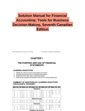 Solution Manual for Financial Accounting: Tools for Business Decision-Making, Seventh Canadian Edition