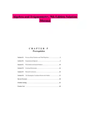 Algebra and Trigonometry, 9th Edition Solution Manual