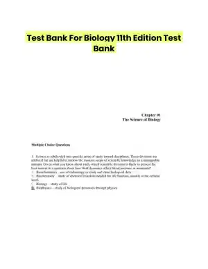 Test Bank For Biology 11th Edition Test Bank