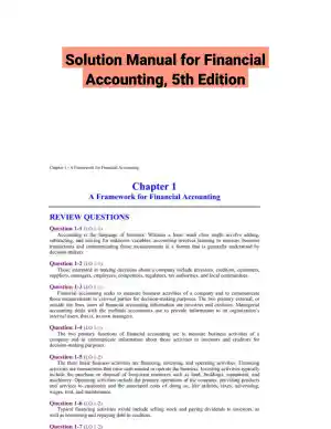 Solution Manual for Financial Accounting, 5th Edition