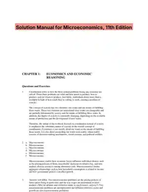 Solution Manual for Microeconomics, 11th Edition