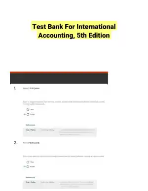 Test Bank For International Accounting, 5th Edition