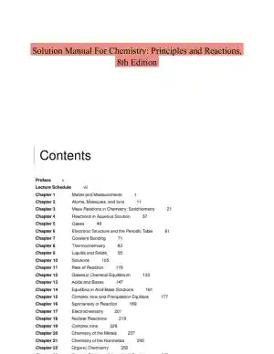 Solution Manual For Chemistry: Principles and Reactions, 8th Edition