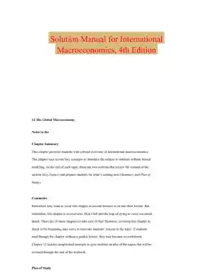 Solution Manual for International Macroeconomics, 4th Edition