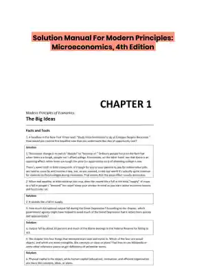 Solution Manual For Modern Principles: Microeconomics, 4th Edition