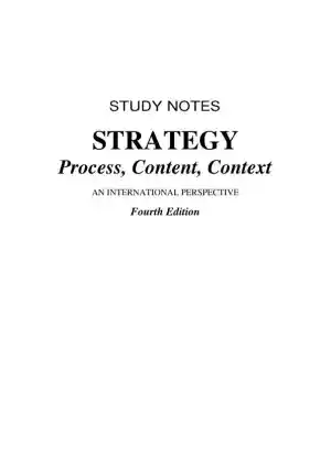Strategy, 4th Edition Class Notes