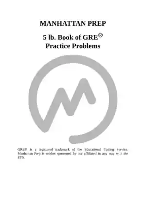 5 lb. Book of GRE Practice Problems: 1,800+ Practice Problems in Book and Online (2018)
