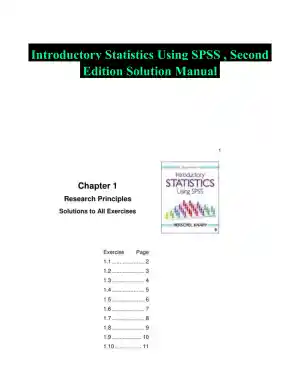 Introductory Statistics Using SPSS , Second Edition Solution Manual
