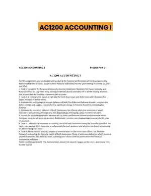 AC1200 ACCOUNTING I