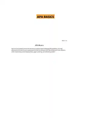 APA BASICS