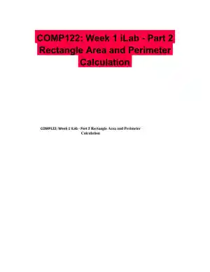 COMP122: Week 1 iLab - Part 2 Rectangle Area and Perimeter Calculation