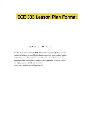 ECE 333 Lesson Plan Format