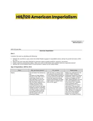 HIS/120 American Imperialism