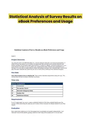 Statistical Analysis of Survey Results on eBook Preferences and Usage