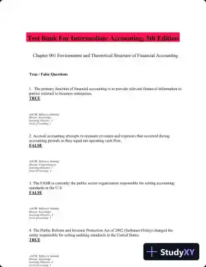 Test Bank For Intermediate Accounting, 5th Edition