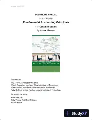 Fundamental Accounting Principles, Volume 1, 14th Canadian Edition Solution Manual