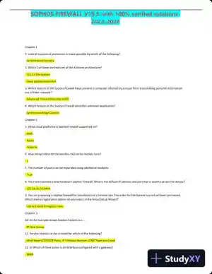 2023-2024 SOPHOS FIREWALL V19.5 Practice Exam with Answers (75 Solved Questions)