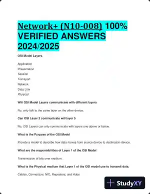2024-2025 Network+ (N10-008) Practice Exam with Answers (55 Solved Questions)