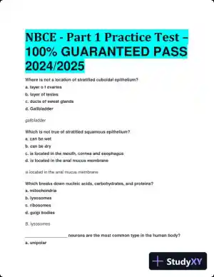 2024-2025 NBCE - Part 1 Practice test with Answers (336 Solved Questions)