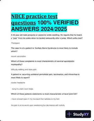 2024-2025 NBCE Practice test with Answers (303 Solved Questions)